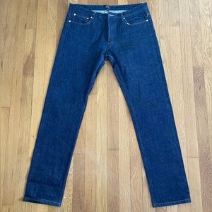 APC Petit New Standard Selvage Denim Jeans. Size 34.